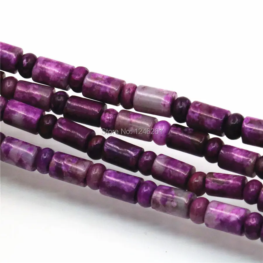 6x8 мм натуральные аксессуары Crazy Lace Onyx Tube DIY бусины Свободные части для камня 15
