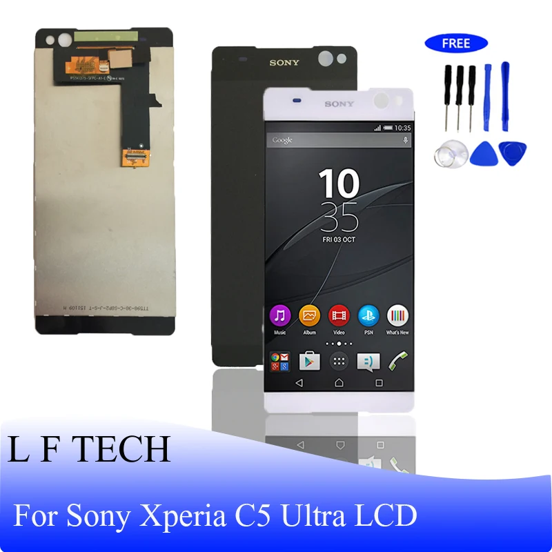 Для Sony Xperia C5 ультра Оригинальный ЖК экран дисплей и сенсорная панель дигитайзер
