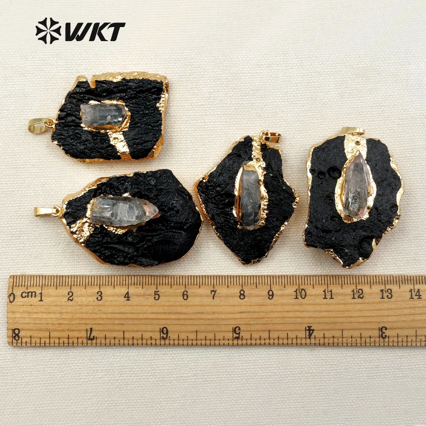 Подвеска с натуральным черным турмалином и хрустальным украшением|black tourmaline|natural