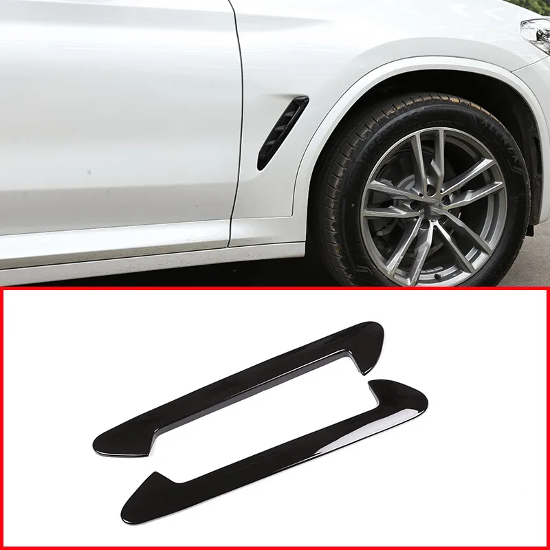 

ABS Plastic Air Flow Fender Shark Gills Side Vents Decorative Sticker For BMW X3 2018 Car Accessories 2pcs/set