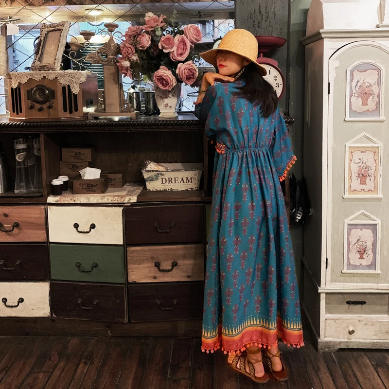 Женское вечернее платье MUMUZI Повседневное с цветочным принтом и v образным