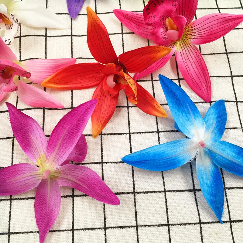 Цветок орхидеи из искусственного шелка 10 шт./7 5 см|artificial flowers|diy wreathmoth orchid |