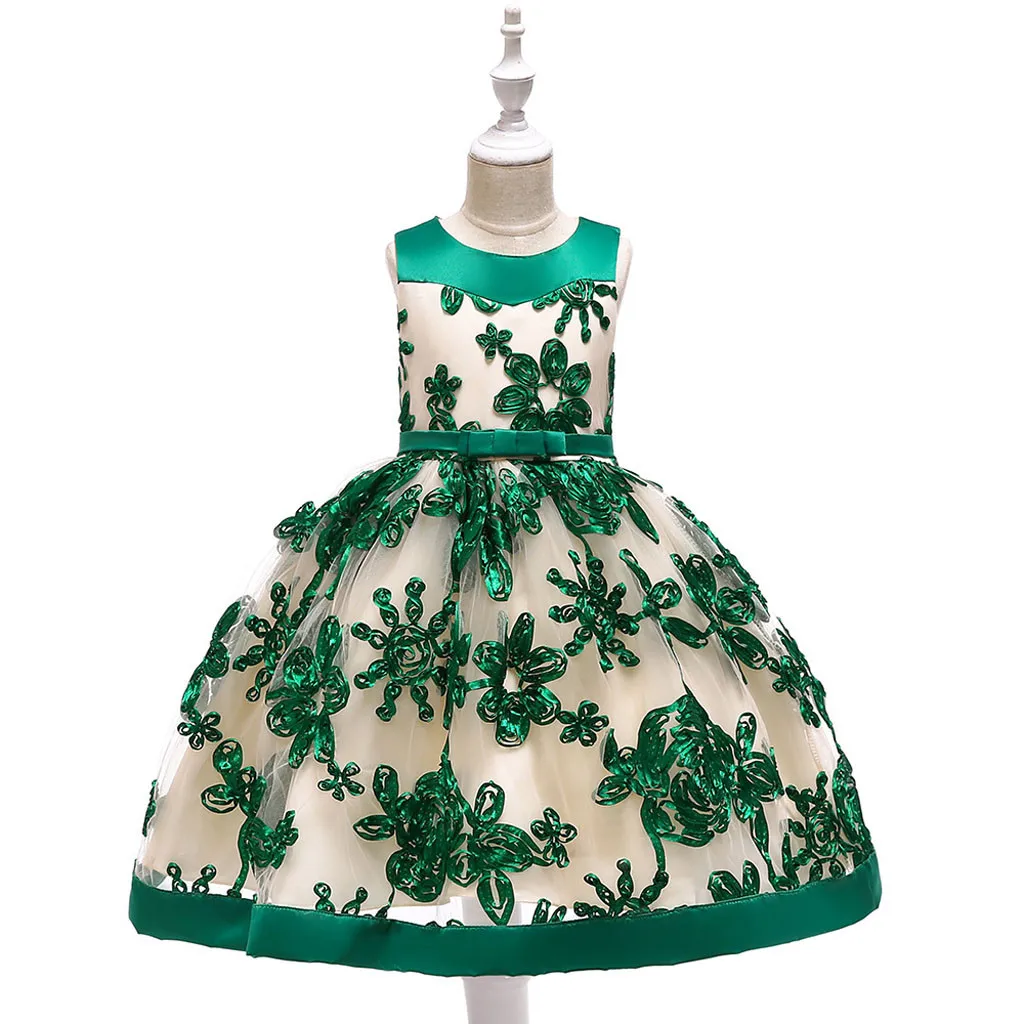 Одежда для маленьких девочек Хлопковое платье с цветочным рисунком принцессы