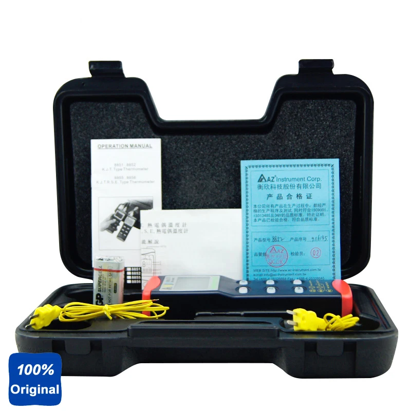 

Digital Thermocouple Thermometer with K type measuring range -200~1370C AZ8851