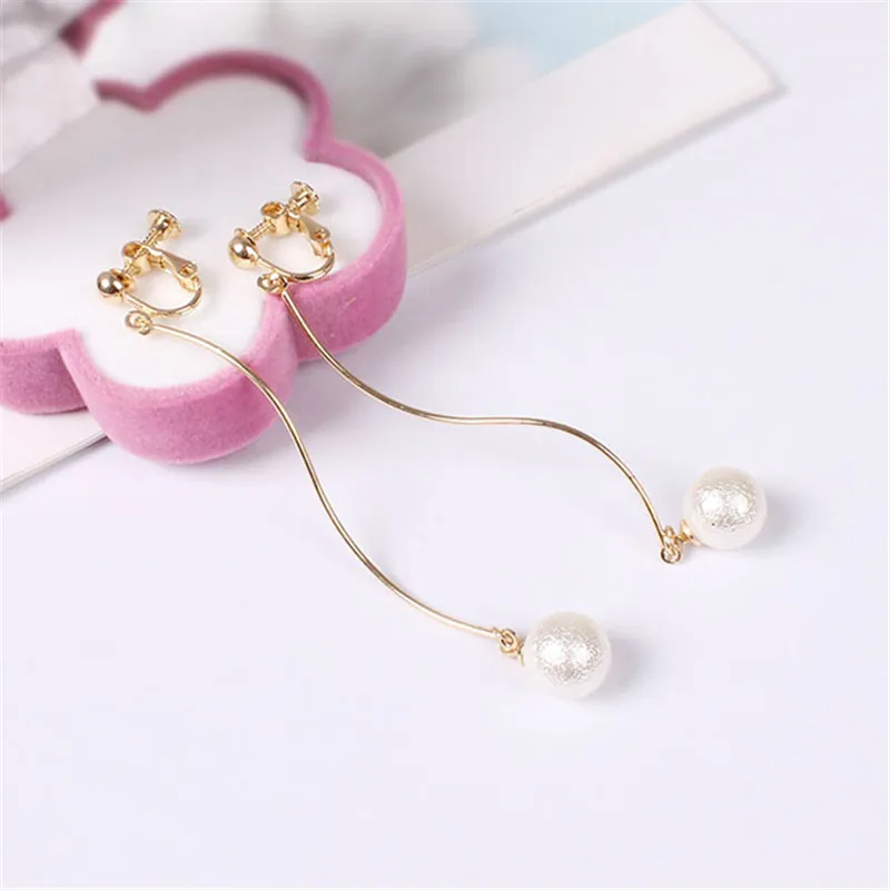 free shipping fashion women New Jewelry wholesale Streamlined simulated-pearl earrings for | Украшения и аксессуары