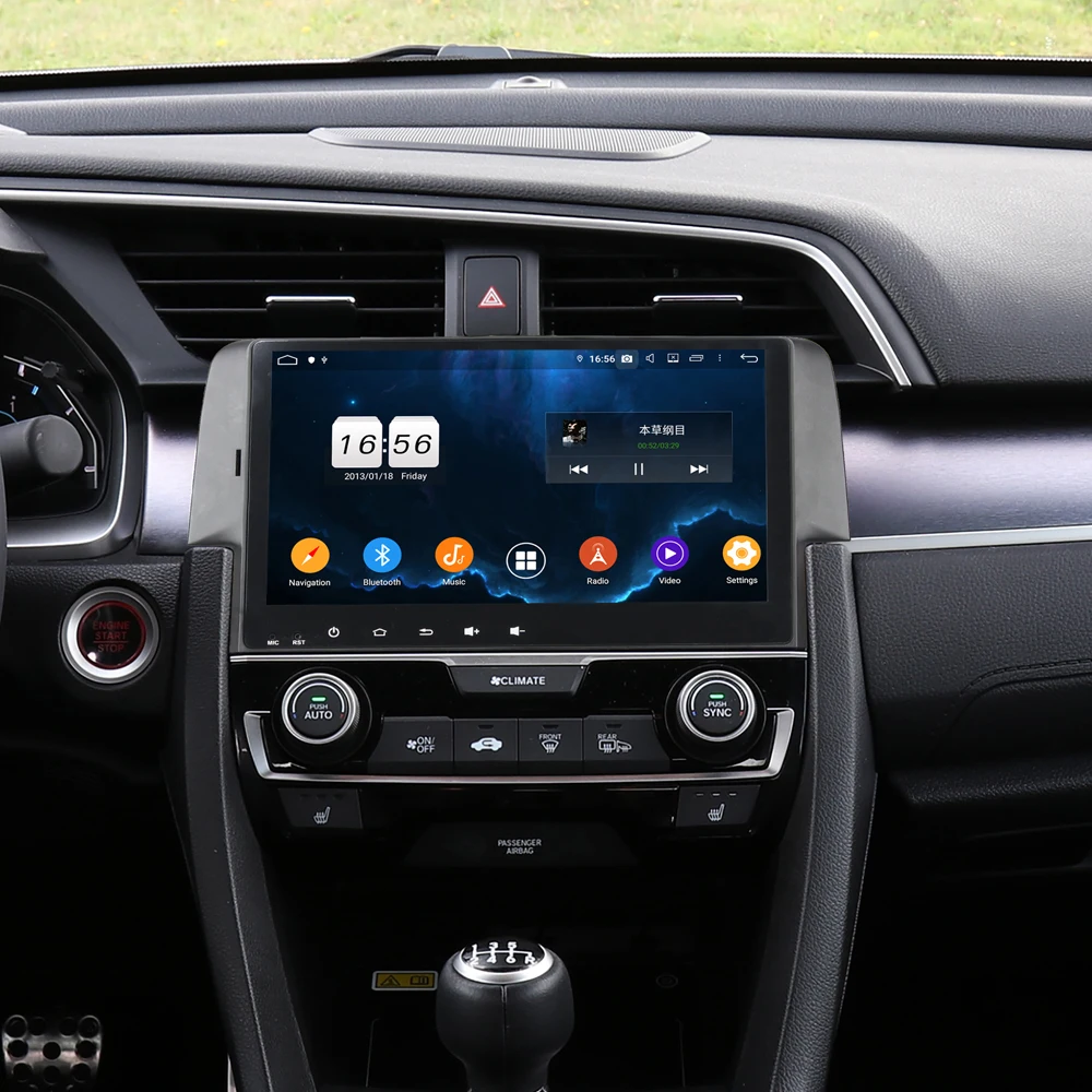 Автомагнитола Owtosin мультимедийный видеоплеер навигация GPS Android 9 0 для Honda CIVIC 2016 2017