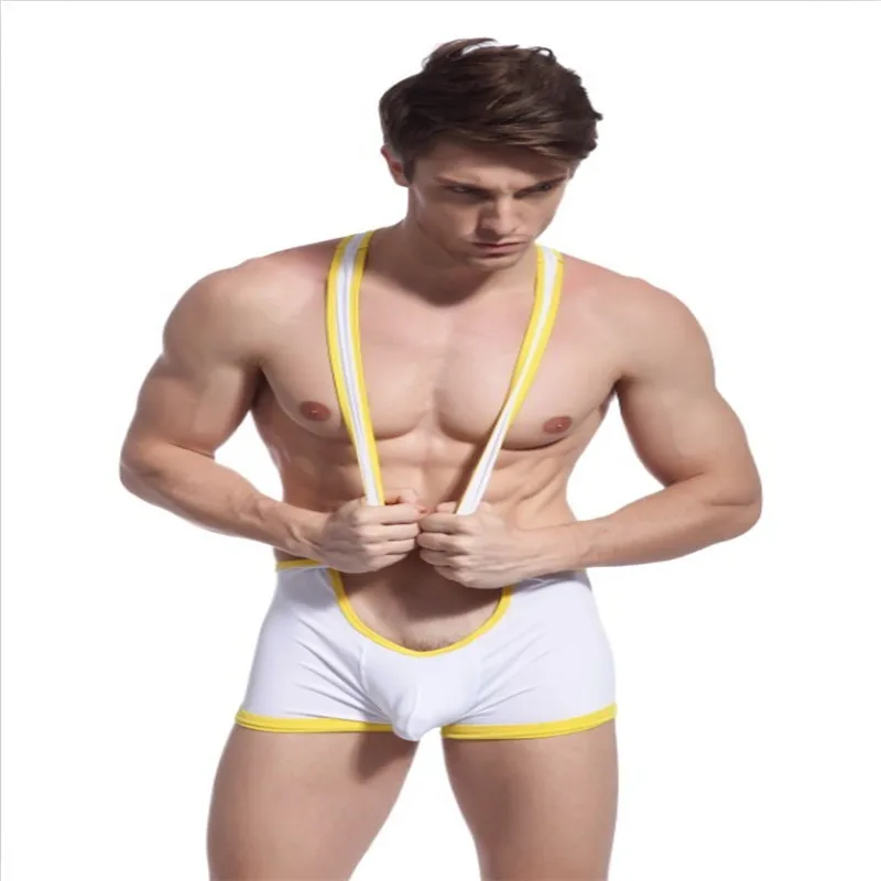 2015 новое поступление мужские подтяжки борцовское трико нижнее белье сексуальное