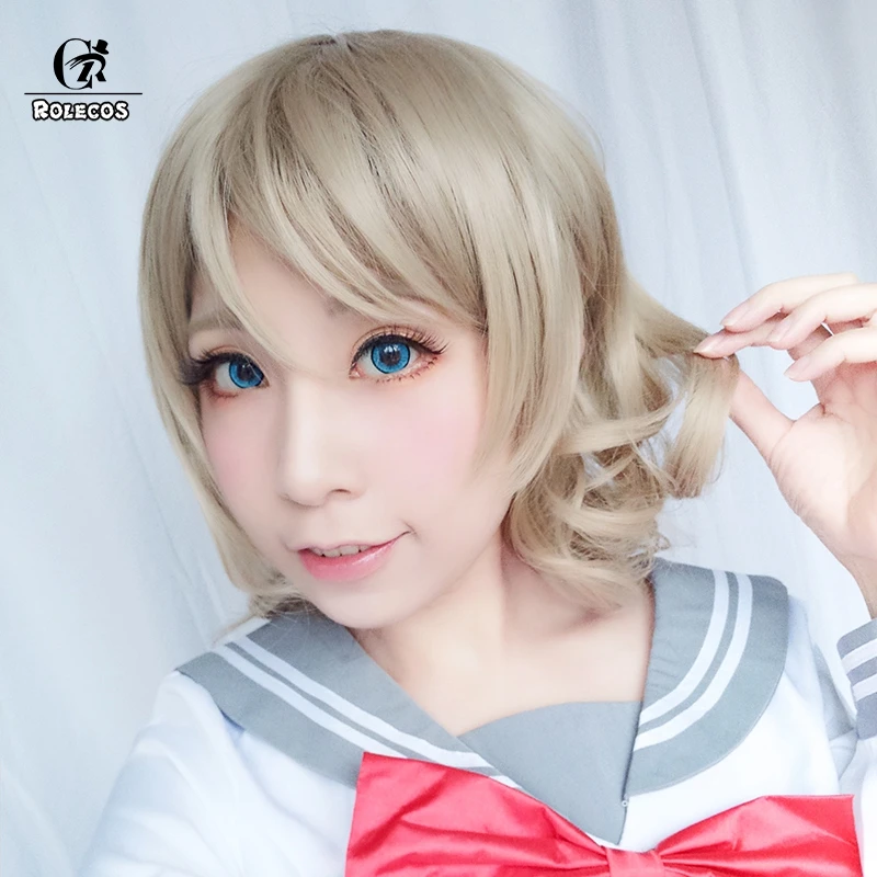 Головной убор из синтетических волос для косплея ROLECOS LoveLive Sunshine 40 см/15 75 дюйма|love