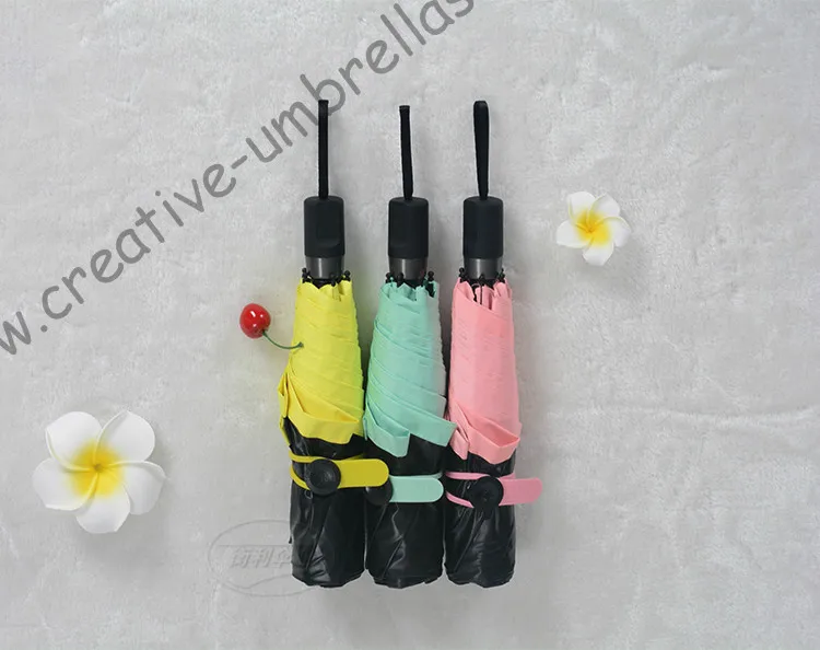 Зонт из углеродистой стали и стекловолокна (3 шт./лот) тройной складной легкий