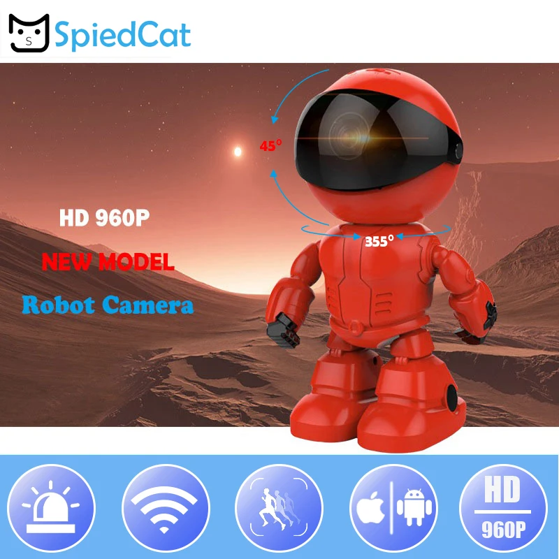 960P HD мини WIFI IP умный робот камера Двусторонняя запись голоса сигнализация ночное
