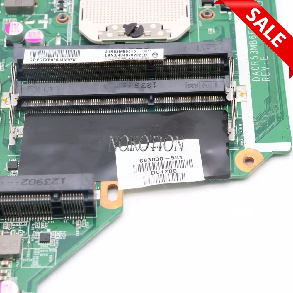 683030-001 683030-501 683031-001 аккумулятор большой емкости DA0R53MB6E0 DA0R53MB6E1Laptop материнская плата для ноутбука Hp G4 G6 G4-2000 G6-2000 G7 G7-2000 7670 М Рабочая