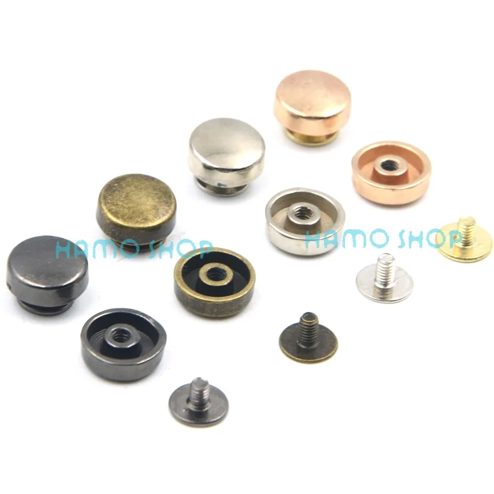 10 шт. круглые плоские заклепки шипы металлический панк рок для рукоделия