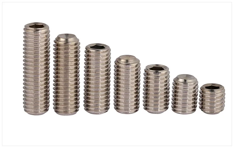 

Wire Machine Set Screws 304 Stainless Steel Hex Socket Round High Electrical M10 M12 M14 M16 Concave Him Screw Headless Top