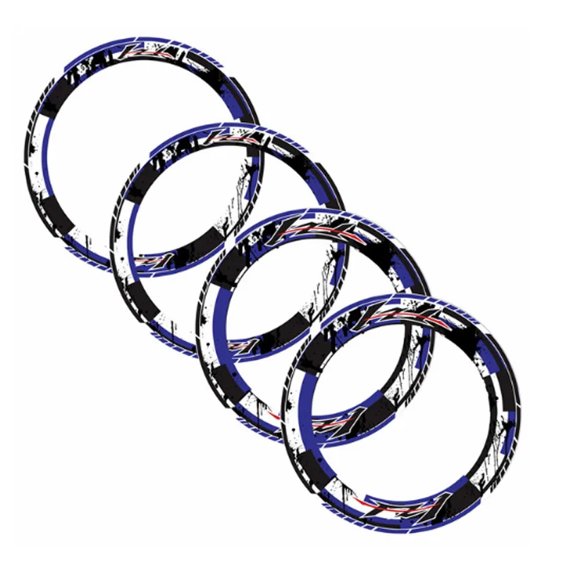 4 X Thick Edge Outer wheel decals Stripe Wheel stickers Fit for all YAMAHA FZ1 fz1 | Decals &amp Stickers