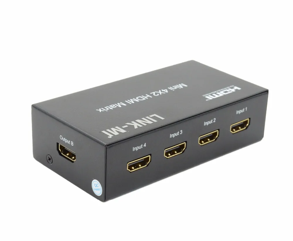 LINK MI LM MX03 Аудио Видео Мини 4x2 HDMI матричный коммутатор Поддержка 3D 1080p усилитель