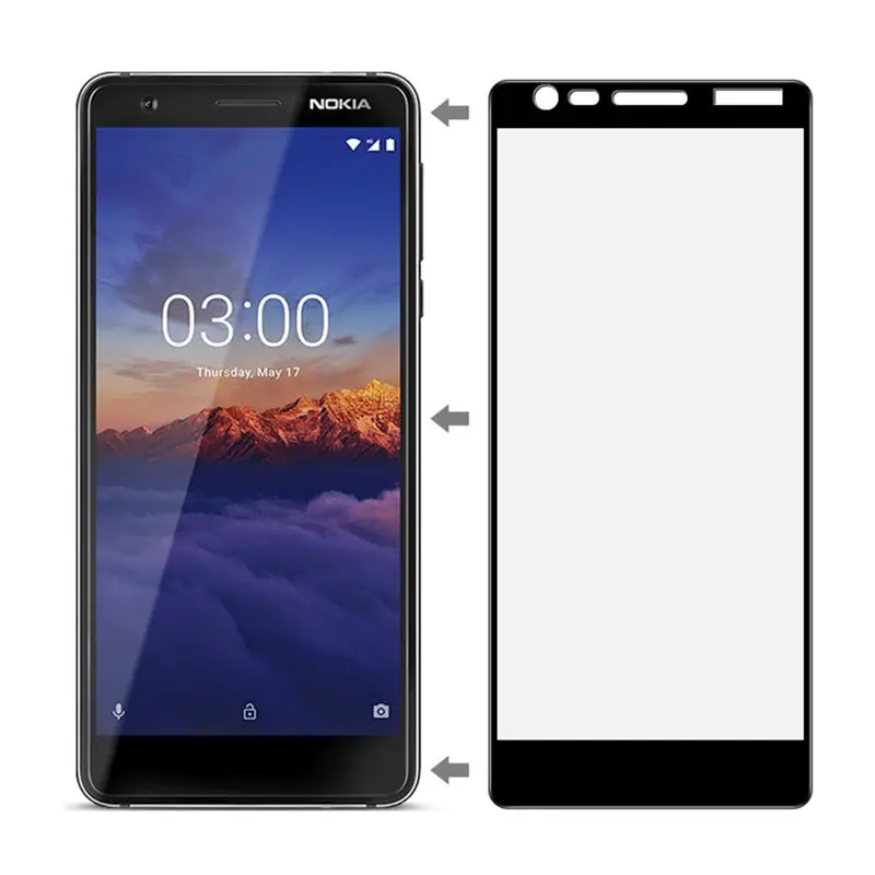 2 шт скидка полное покрытие закаленное стекло для Nokia 3 1 протектор экрана на