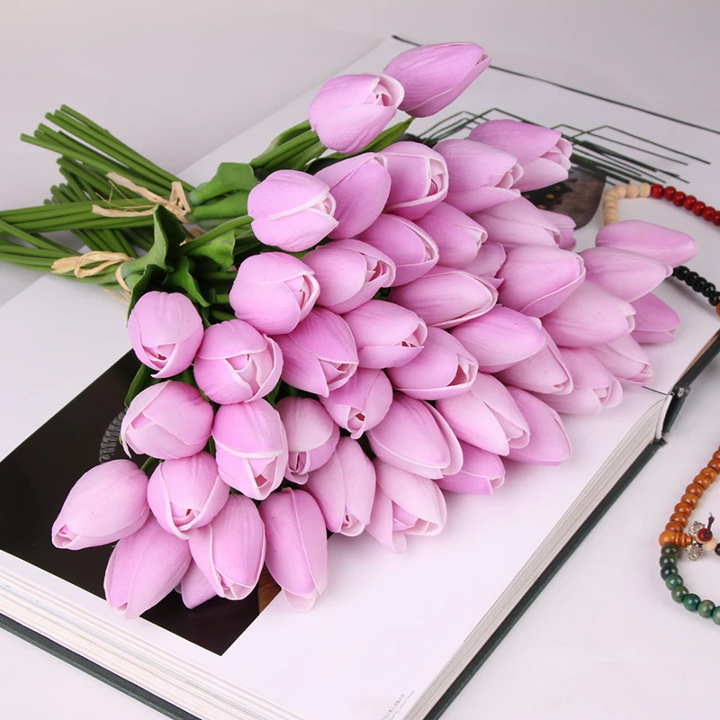 10 шт Искусственные тюльпаны цветы яркие мини-Тюльпан Флорес Fleur Artificiales для дома