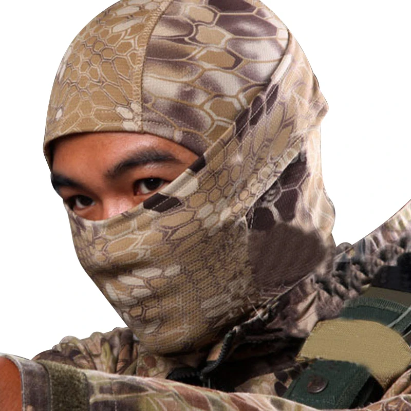 Лыжная камуфляж Балаклава маска для лица Кепки Тактическая Airsoft Охота военный