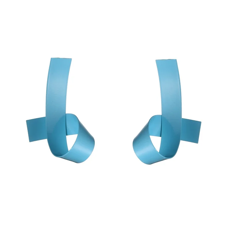 light blue Трендовые летние серьги для женщин золотые/красные/желтые массивные серьги модные геометрические серьги винтажные художественные украшения - Окраска металла: light blue