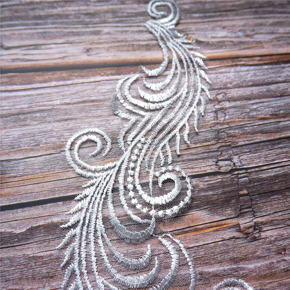 2 шт. кружевные аппликации в виде белых цветов|Заплатки| |