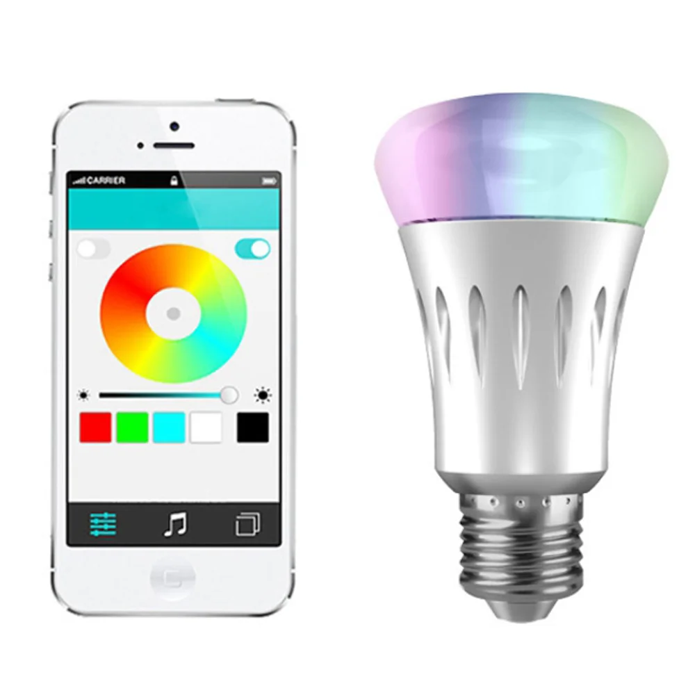 LonSonHo wifi умный светильник светодиодная лампа E27 с регулируемой яркостью RGB цветные