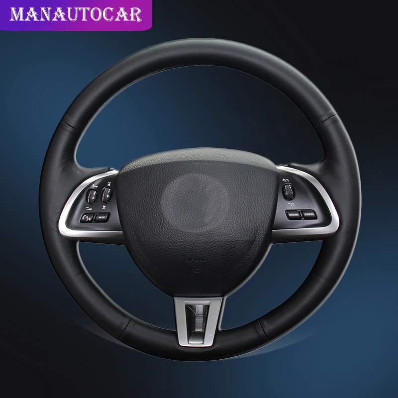 

Car Braid On The Steering Wheel Cover for Jaguar XF XF S XF Sportbrake 2012 2013 2014 2015 Auto Interior Accessories Car-styling