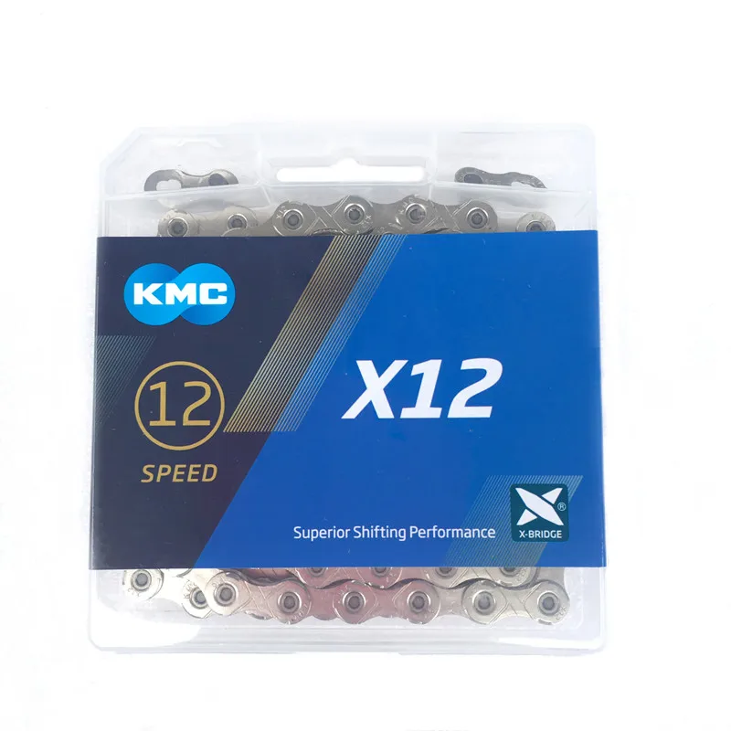 Горный велосипед KMC X12 серебристые фонарики 12 л волшебные звенья с оригинальной