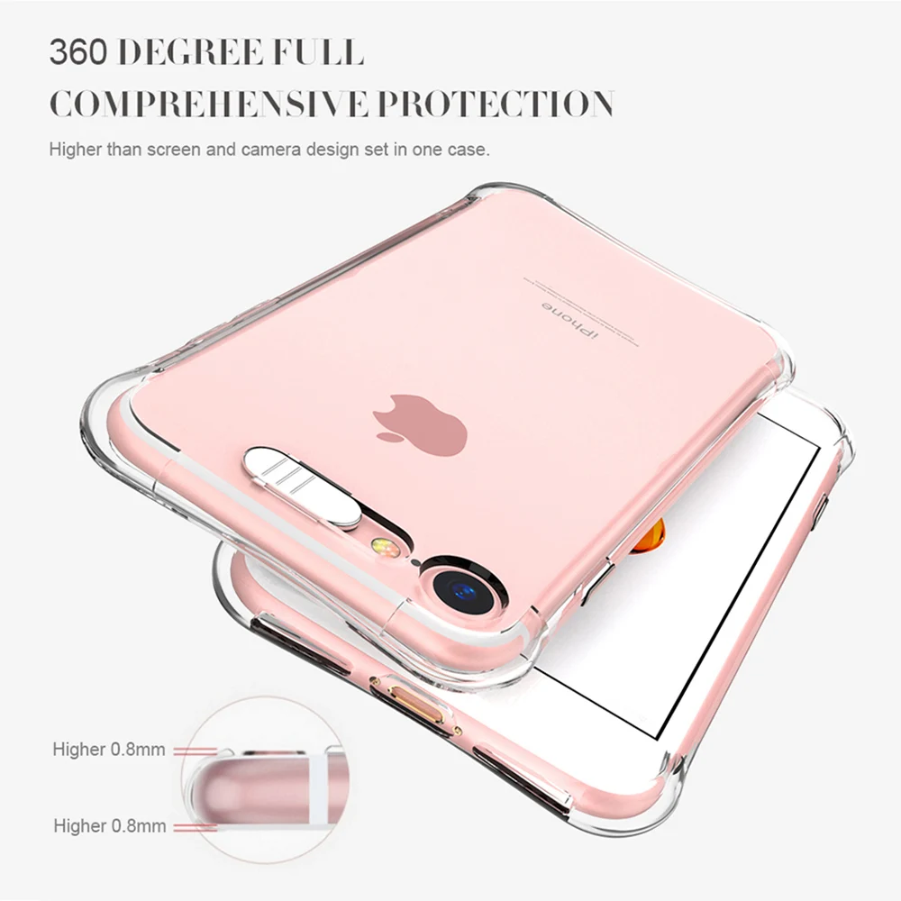 Balmora светодио дный вспышки ТПУ чехол для iPhone 7 8 10 X прозрачный вызова Световой