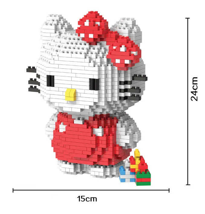 2017 HC мини блоки большой размер Hello Kitty DIY строительные игрушки милая Мелодия День