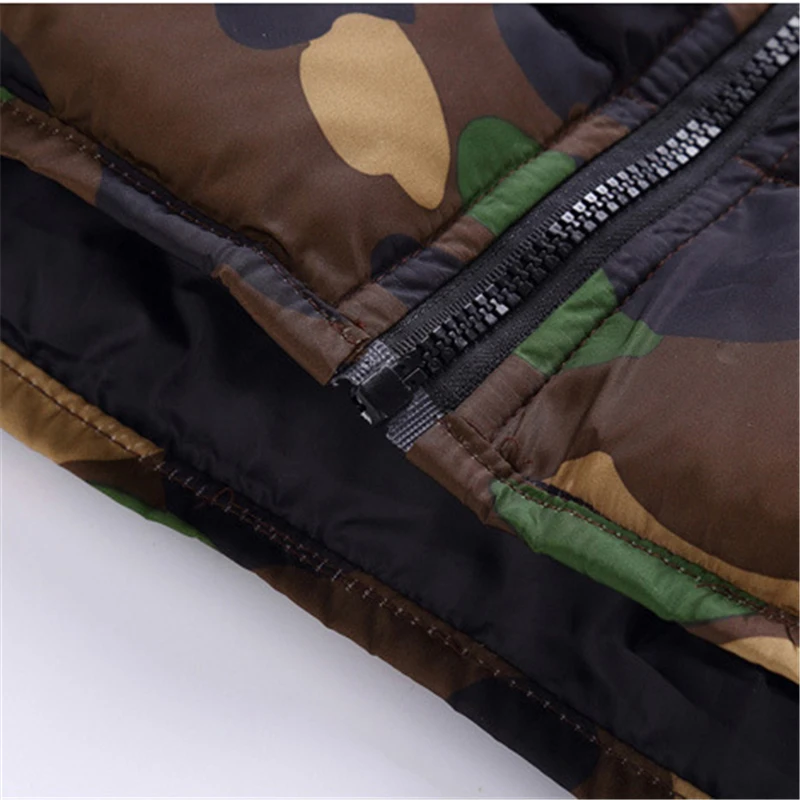 Новинка 2018 зимнее утепленное Детское пальто камуфляжная детская верхняя одежда