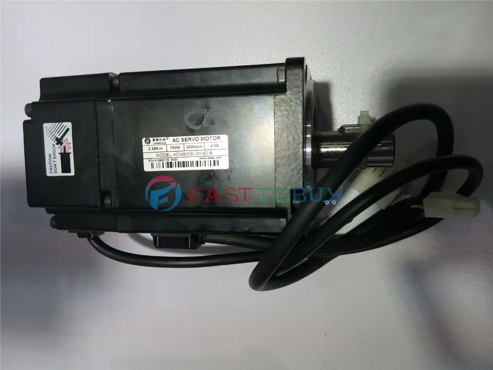 

CNC NEMA32 750W AC Servo Motor Drive Kits System 220V 3000R/Min 4.5A 2.4NM 2500line Flange 80mm with 3M Cable Leadshine New