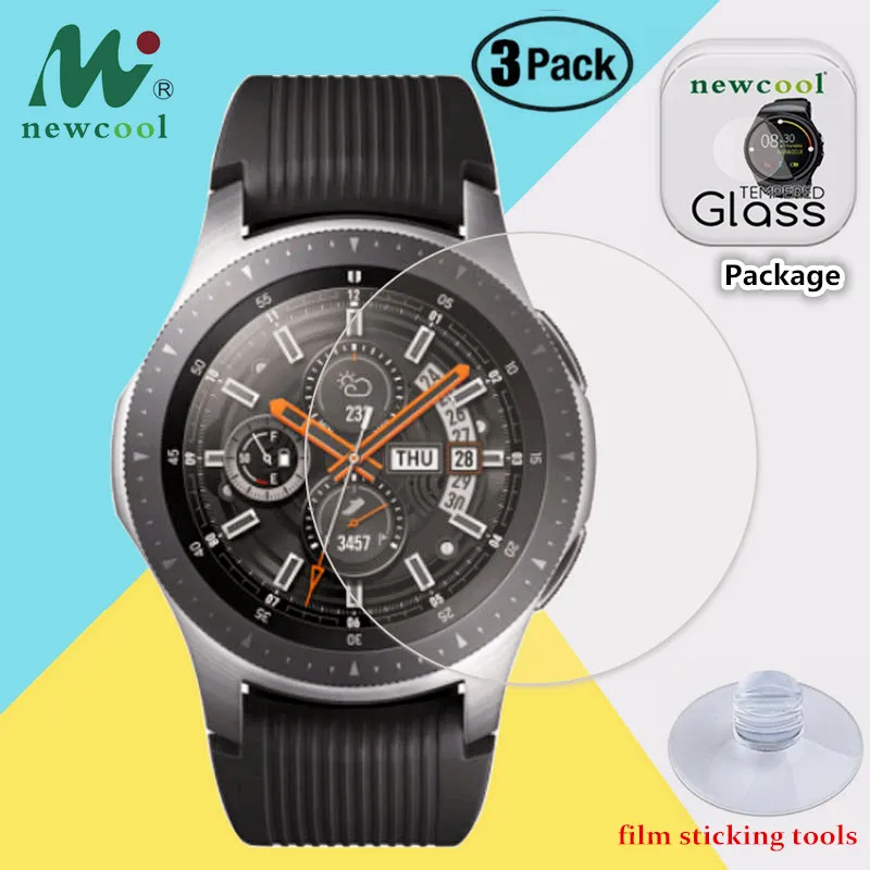 

3 шт. NEWCOOL для Samsung Galaxy Watch 42 мм 46 мм SM-R800 Защитная пленка для экрана из закаленного стекла, защитная плёнка для НУА Вэй Защитная Противоударная ...