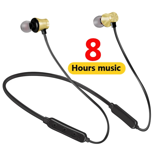 BH2-8Hours Bluetooth наушники, беспроводные наушники, Bluetooth, Спортивная гарнитура с шейным ободком, бас, защита от пота, стерео наушники, встроенный микрофон для телефонов - Цвет: BH2-8Hours