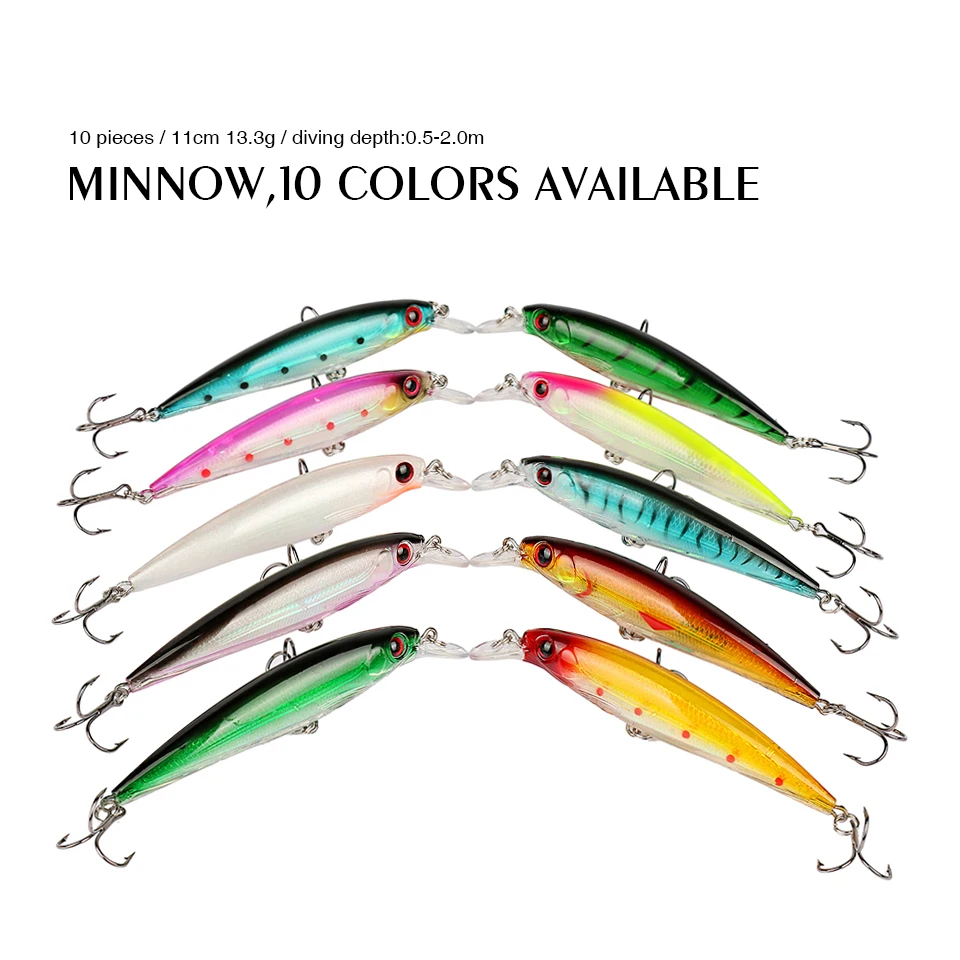 Рыболовная Приманка в виде гольяна Goture 16 шт./лот воблер с ложкой/блесной +