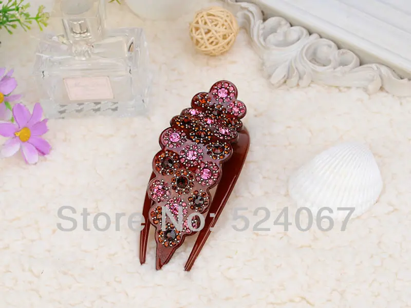 Женские акриловые гребни с цветочным узором Mrs win|jewelry hair accessories|acrylic combhair jewelry |