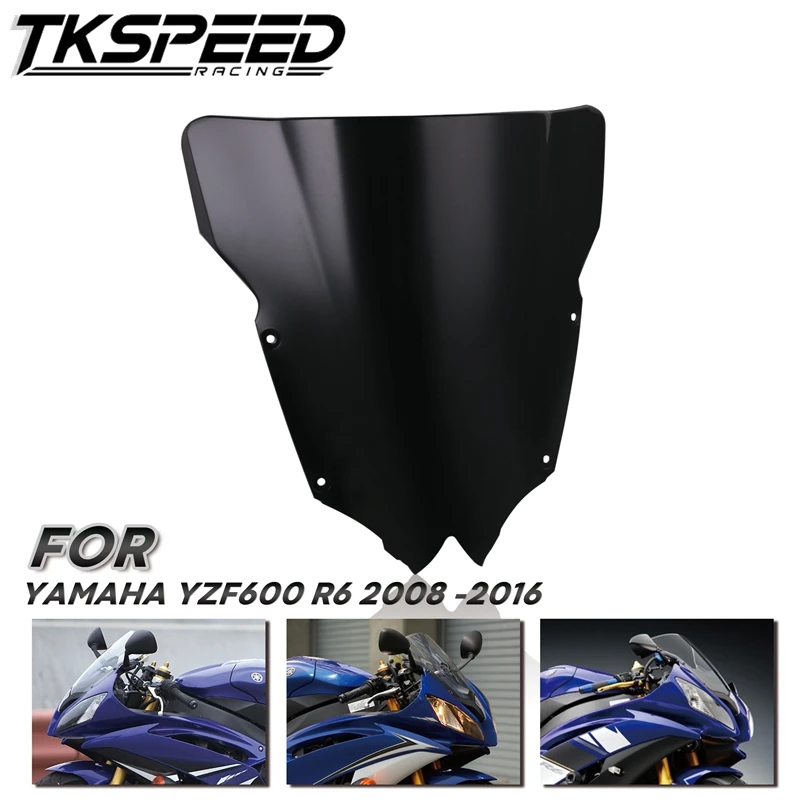 Двойное ветровое стекло для Yamaha YZF600 R6 черное 2008 2009 2010 2012 2013 2014 2015 2016 2017|Козырьки от