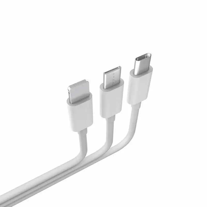 3 в 1 USB кабель type C Micro 8 Pin Быстрая зарядка передачи данных провод шнур для iPhone