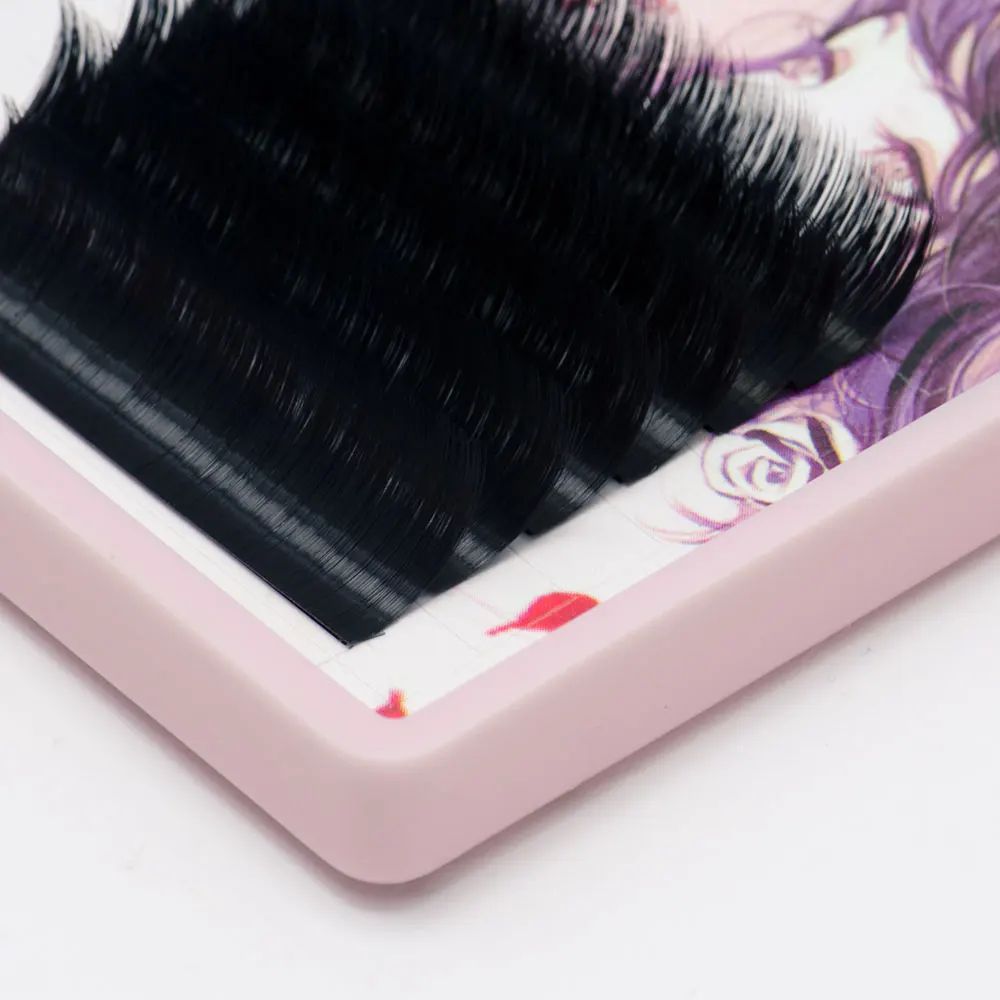 NAGARAKU 10 cases Eyelash Extensions Auto fans eyelash Easy to fan lash 0.03mm Mixed Length Faux Mink Russian volume | Красота и