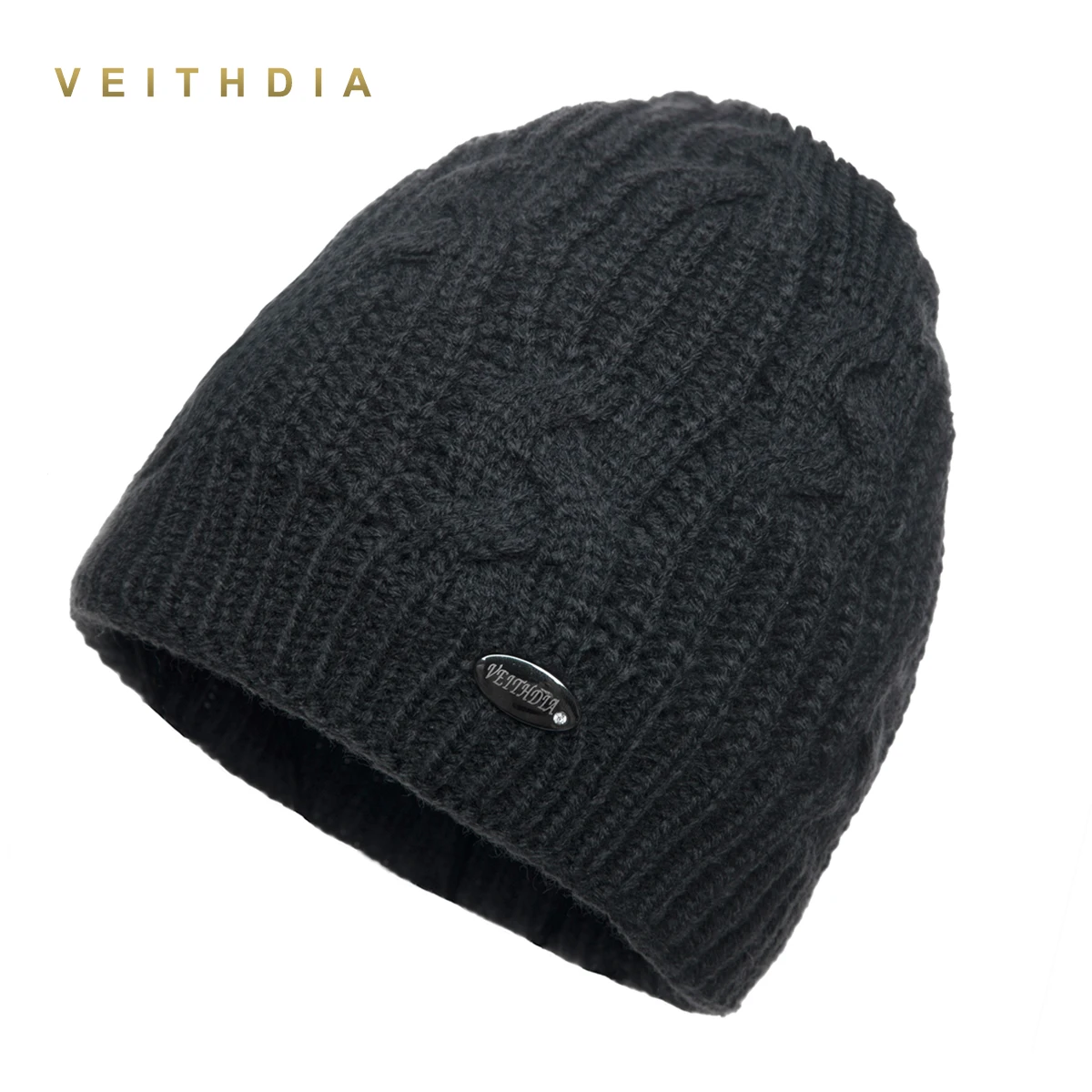 Шапки VEITHDIA шапки для мужчин облегающие вязаная цветная шапка Пейсли с бархатным