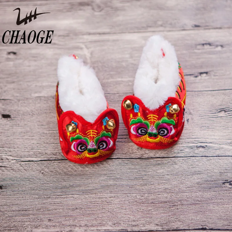 Новинка 2019 зимняя детская обувь из хлопка с тигром теплая хлопковая мягкой