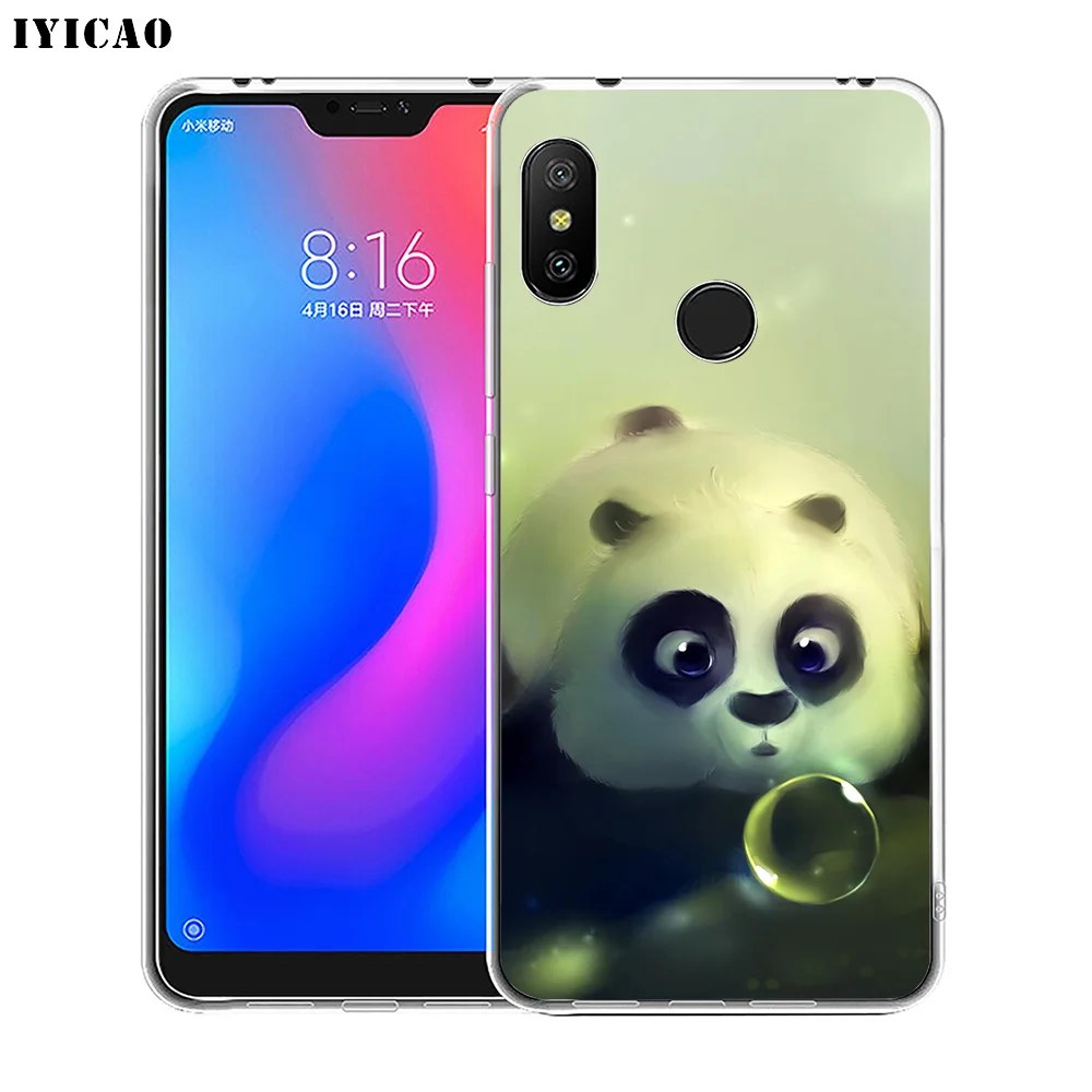 IYICAO милый мягкий силиконовый чехол для телефона с рисунком панды Xiaomi Redmi 4A 5A 6A Note 7