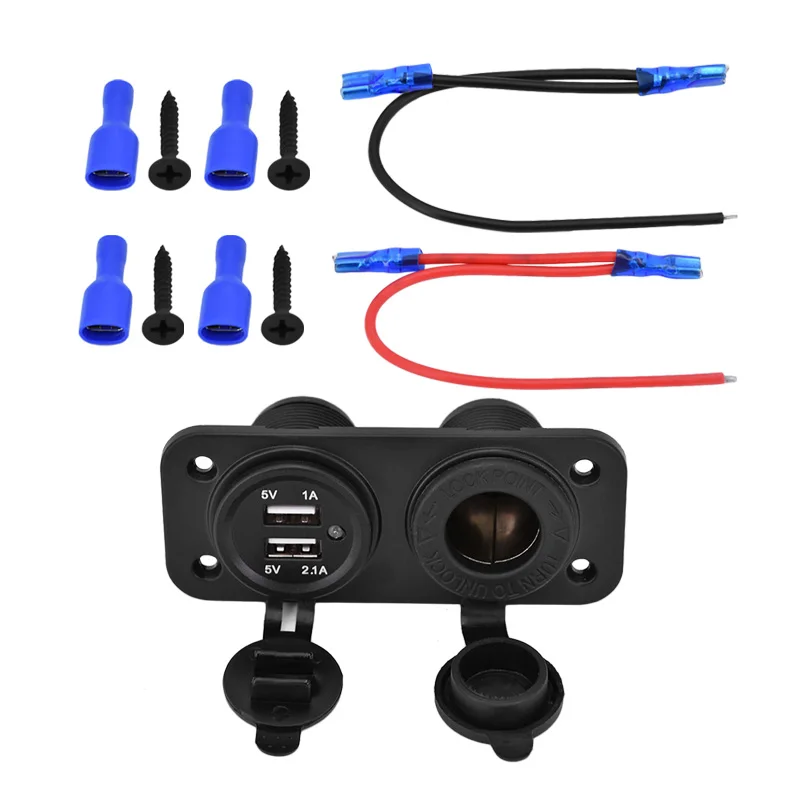 12V двойная USB розетка для автомобильного прикуривателя Разветвитель зарядное