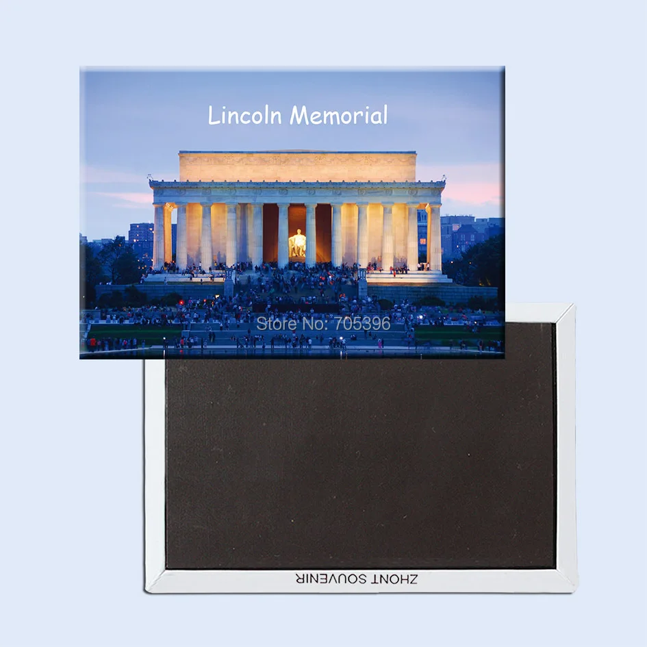Туристические магниты на холодильник 78*54 мм сувенирные Lincoln Memorial Washington DC 20791|souvenir