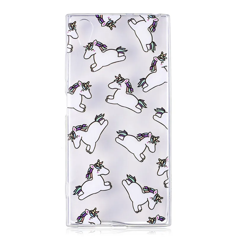 Case for Sony Ericsson XA1 Plus Transparent Soft TPU Silicone Back Phone Cover Painted mobile phone bag | Мобильные телефоны и