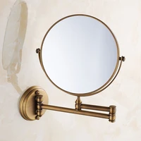 make up mirror copper cosmetic mirror wall mounted antique bathroombedroom double sided mirror beauty mirror free shipping
