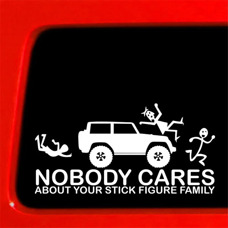 

Family Nobody Cares Vinyl STICKER / DECAL stickers.Trucks,Computers,Notebooks etc. cartoon stickers pvc vinyl sticker