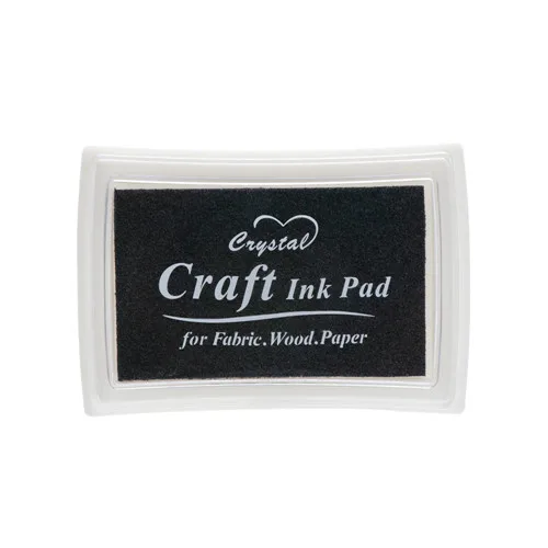 black Подушечка ручной работы DIY Craft Чернила на масляной основе Pad резиновая Марки Ткань дерево Бумага Скрапбукинг чернил Pad палец Краски Канцелярский набор - Цвет: black
