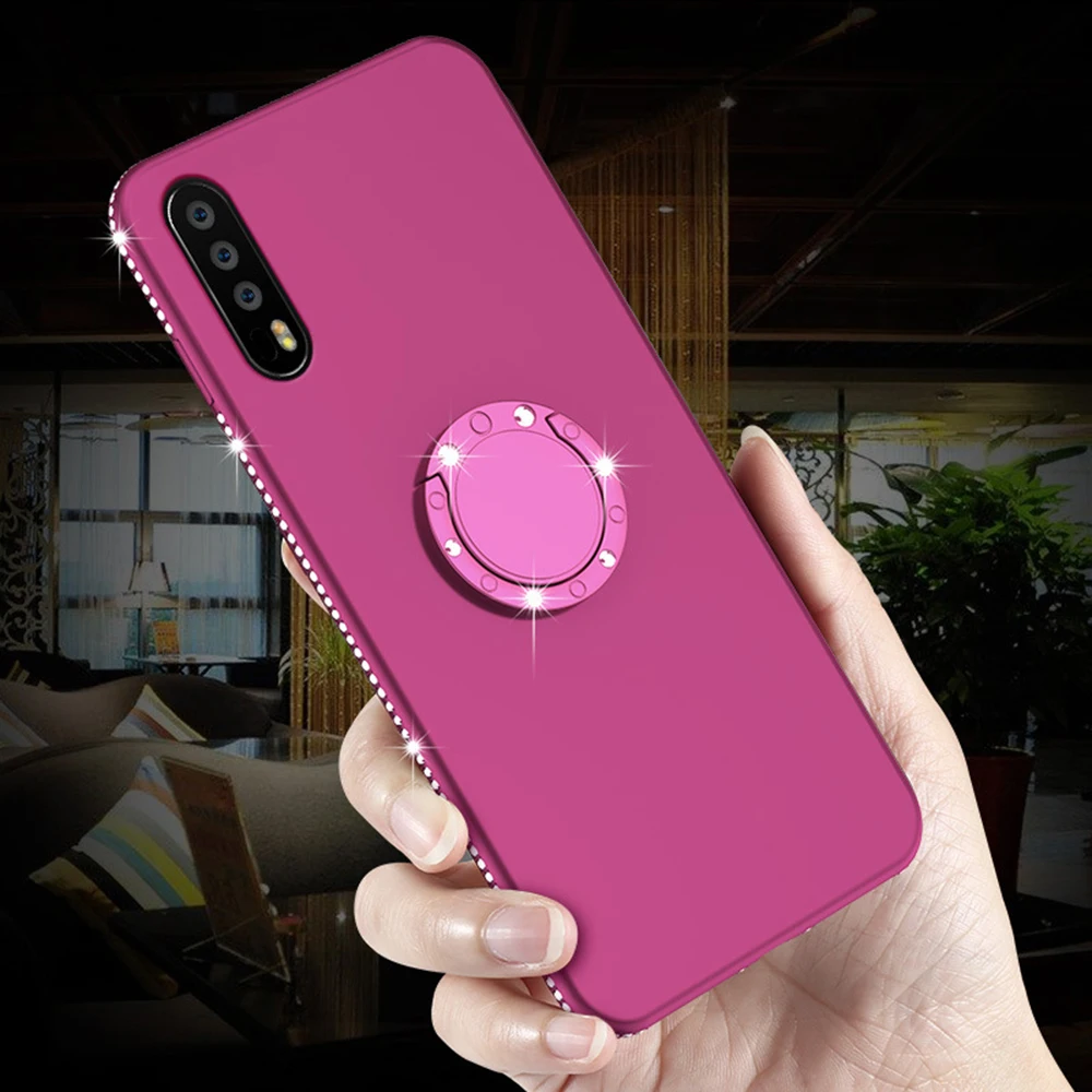 Чехол OTAO для телефона с 3D бриллиантами Huawei Honor 10 9 Lite P20 P10 автомобильные магнитные