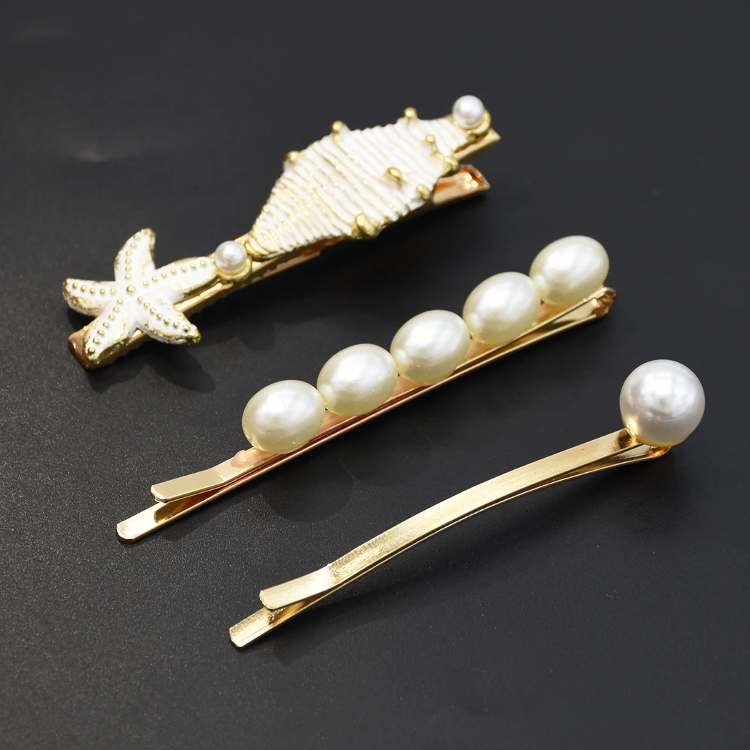 Заколки для волос с искусственным жемчугом женские шпильки из натуральной