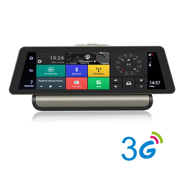 Anfilite 10 шт. 10-дюймовый двойной объектив 3g 4G видеокамера на ОС андроид для автомобиля 1080 P видеокамера gps навигация ADAS Full HD Bluetooth WiFi навигатор